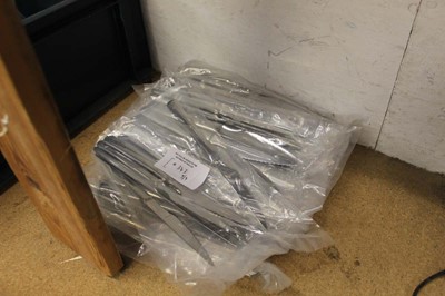 Lot 343 - Approximately 100 modern stainless steel steak...