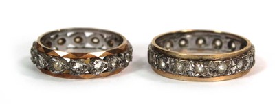 Lot 524 - A 9ct yellow gold full eternity ring set paste,...