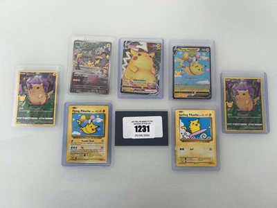 Lot 1231 - (7) Top Loaded Pokémon TCG Pikachu cards from...
