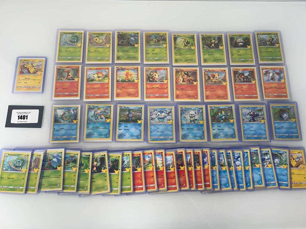 Lot 1401 - Complete set of Pokémon 25th Anniversary 2021...