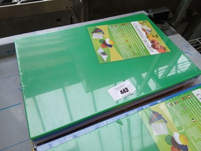 Lot 443 - 6x colour coded chopping boards