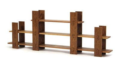 Lot 2 - A bespoke Japanese oak what-not in the Arts &...