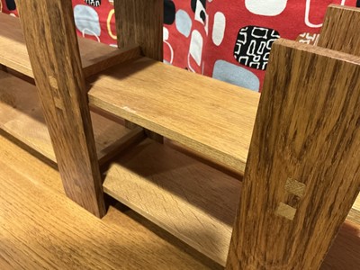 Lot 2 - A bespoke Japanese oak what-not in the Arts &...