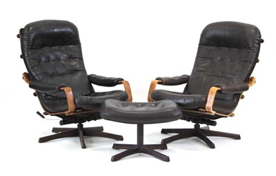 Lot 4 - (G) A pair of Swedish lounge chairs by Gote...