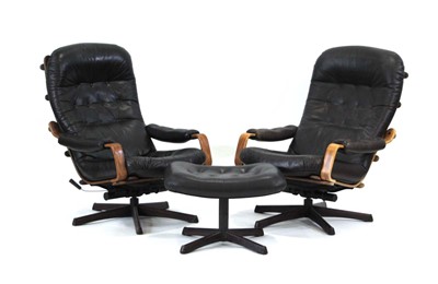 Lot 4 - (G) A pair of Swedish lounge chairs by Gote...
