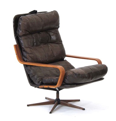Lot 5 - A 1970's Scandinavian lounge chair with...