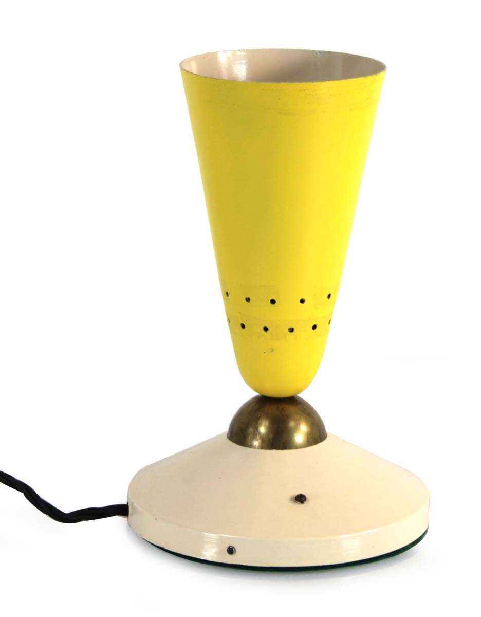 Lot 9 - In the manner of Stilnovo, a yellow enamelled...
