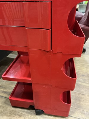 Lot 26 - An Italian red 'Boby' trolley by Joe Columbo,...