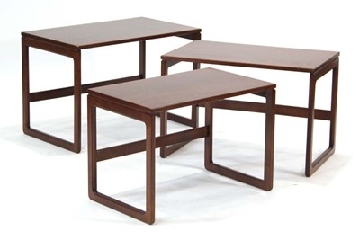 Lot 31 - A nest of three 1970's mahogany and...