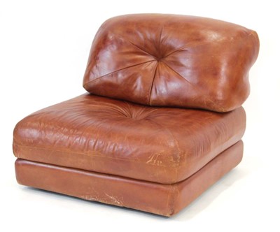 Lot 32 - A 1970's Italian brown/tan leather modular...