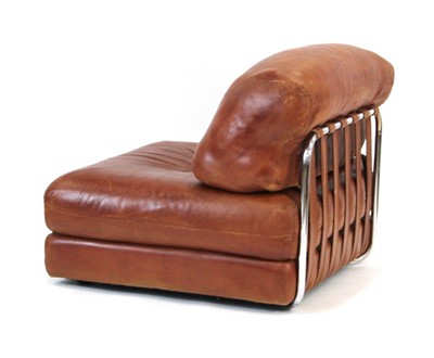 Lot 32 - A 1970's Italian brown/tan leather modular...