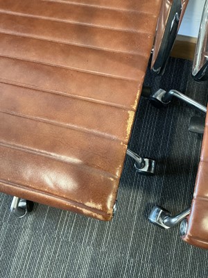 Lot 35 - (G) A set of six desk chairs in the style of...