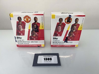 Lot 1389 - 2x Topps Manchester United Team Set Season...