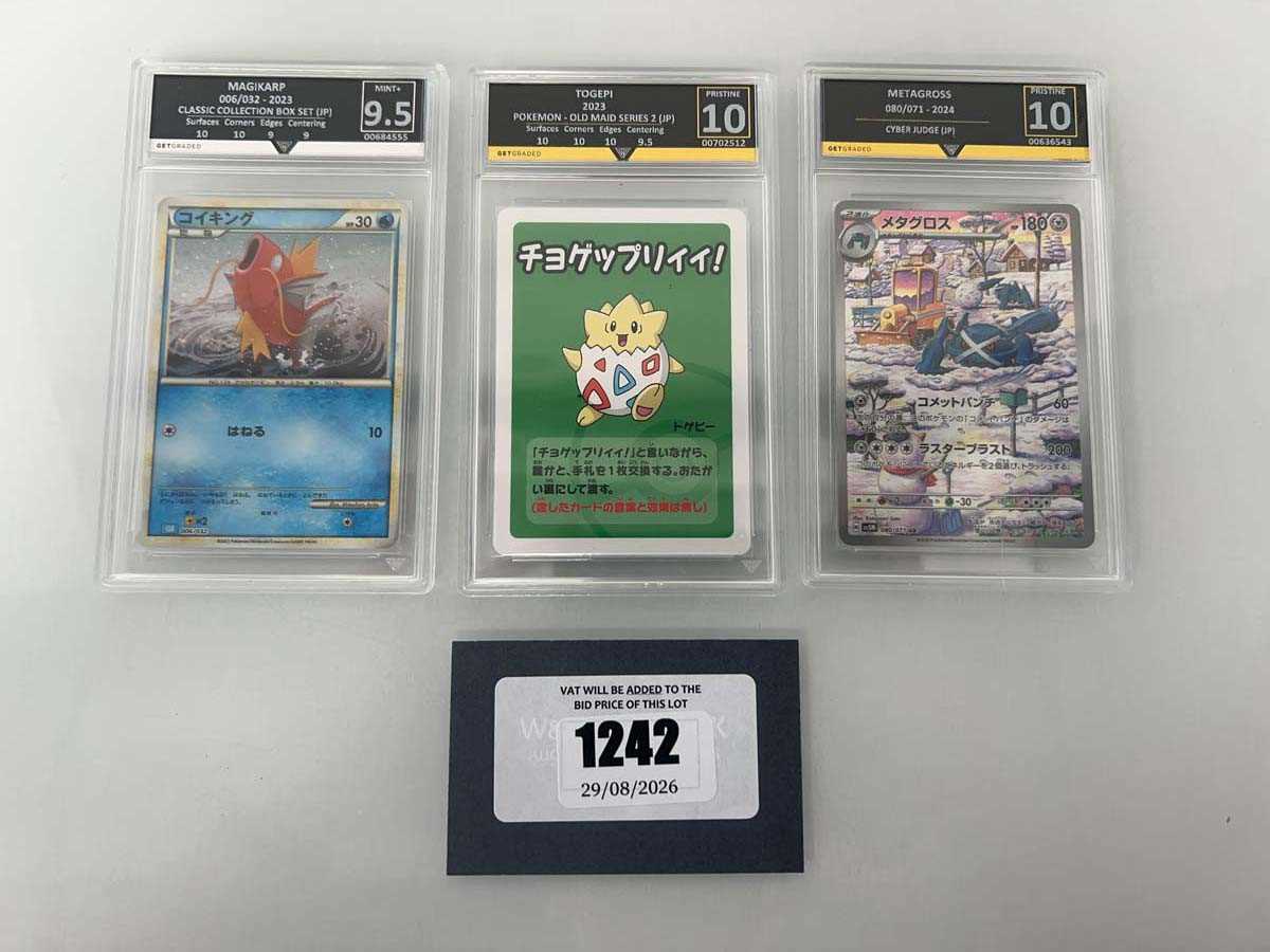 Lot 1242 - (3) 2024 Pokémon Cyber Judge JPN #080 -...