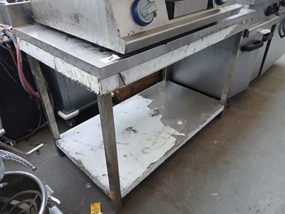 Lot 432 - 120cm stainless steel preparation table with...