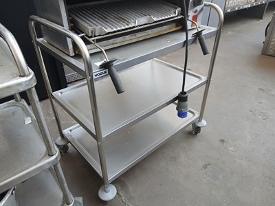 Lot 626 - 90cm stainless steel 3 tier trolley