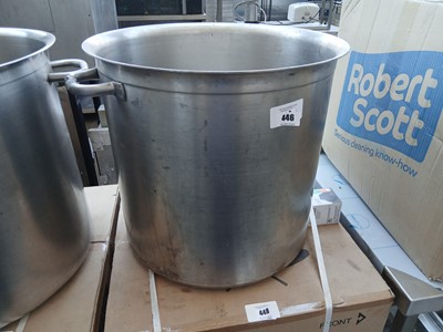 Lot 446 - Tall 49cm diameter twin-handled cooking pot
