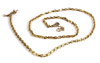 Lot 527 - A 9ct yellow gold chainlink necklace, l. 48 cm,...