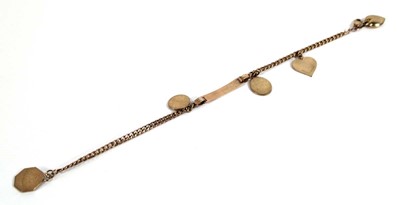 Lot 535 - A 9ct rose gold flat curblink identity...