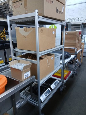 Lot 103 - 95cm 4 tier mobile cold room rack