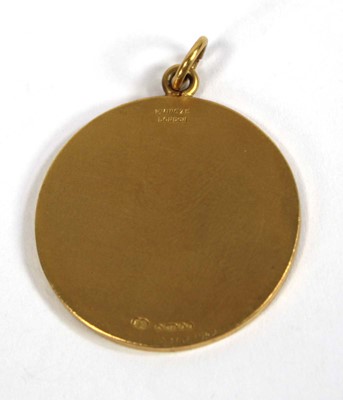 Lot 575 - A 9ct yellow gold St Christopher pendant,...
