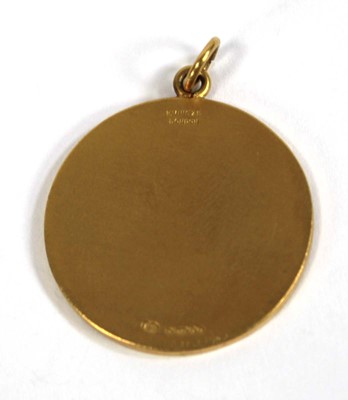 Lot 575 - A 9ct yellow gold St Christopher pendant,...