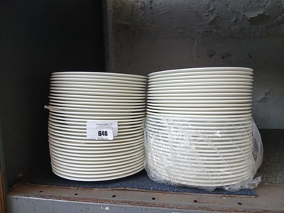 Lot 640 - 2 stacks of 30 Zenix 24cm white plates (60 in...
