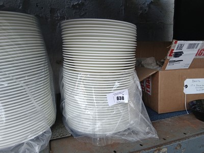 Lot 638 - Stack of 40 Zenix 24cm white plates