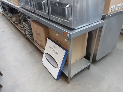 Lot 75 - 180cm x 55cm stainless steel top and frame...