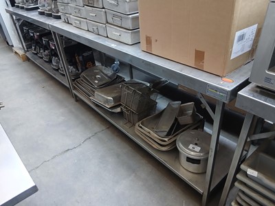 Lot 76 - 180cm x 55cm stainless steel top and frame...
