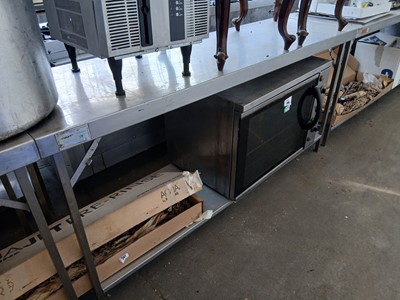 Lot 387 - 180cm x 55cm stainless steel top and frame...