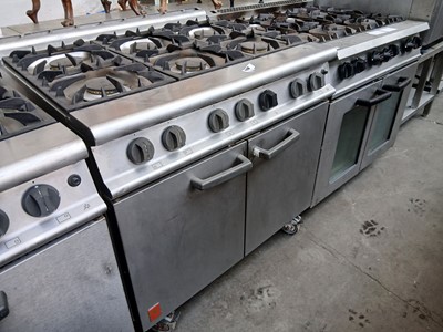 Lot 419 - 90cm gas Falcon 6 burner cooker with 2 door...