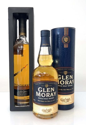 Lot 7 - 2 bottles of Single Malt Whisky, 1x Penderyn...