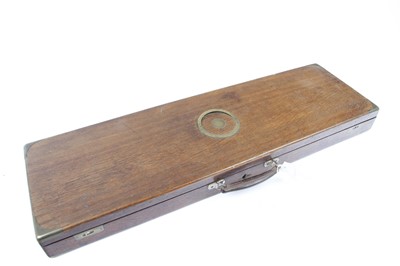 Lot 1456 - Victorian mahogany gun case with inset brass...