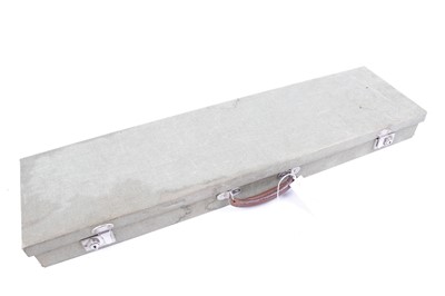 Lot 1457 - Canvas motor case with green baize fitted...