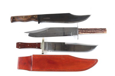 Lot 51 - Three together: John Nowill Bowie Knife, 9½...