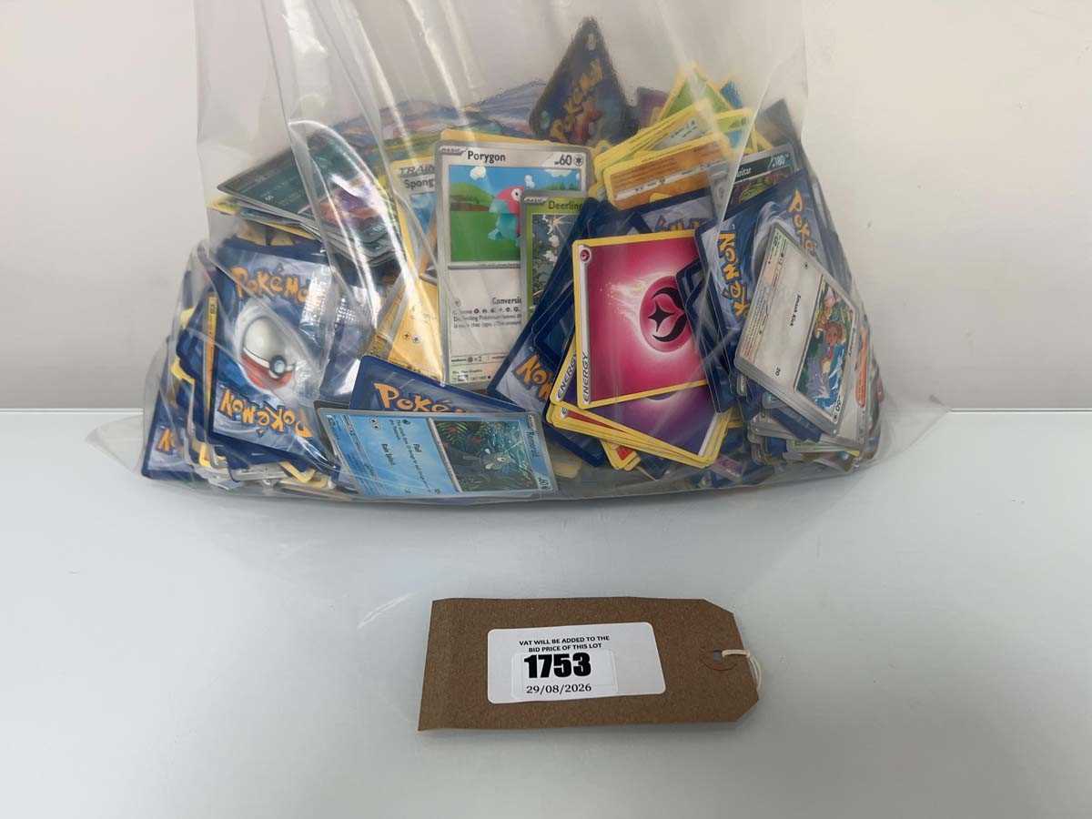 Lot 1753 - Bag containing qty of loose Pokémon cards