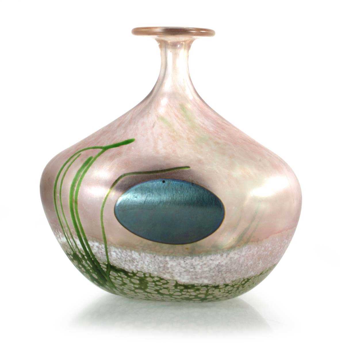 Lot 43 - Norman Stuart Clark (b. 1946), a lustre glass...