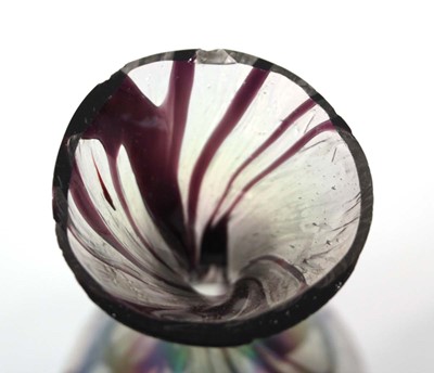 Lot 45 - In the manner of Loetz, a pair of iridescent...