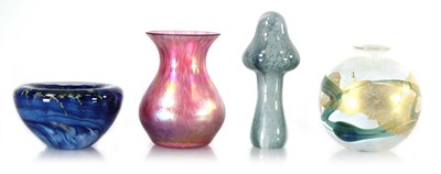 Lot 48 - An Isle of Wight studio glass iridescent glass...