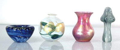 Lot 48 - An Isle of Wight studio glass iridescent glass...