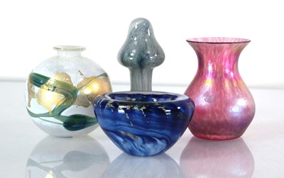 Lot 48 - An Isle of Wight studio glass iridescent glass...