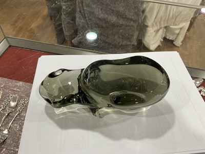 Lot 49 - A glass sculpture modelled as a hippopotamus,...