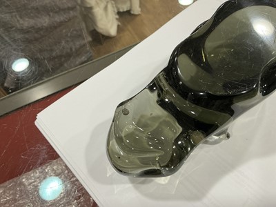 Lot 49 - A glass sculpture modelled as a hippopotamus,...