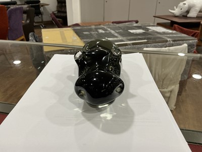 Lot 49 - A glass sculpture modelled as a hippopotamus,...