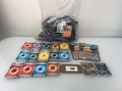 Lot 1759 - Bag containing qty of loose Pokémon cards from...