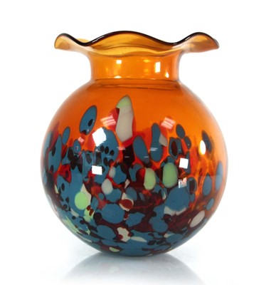 Lot 50 - A Murano style 'Confetti' glass candle holder,...