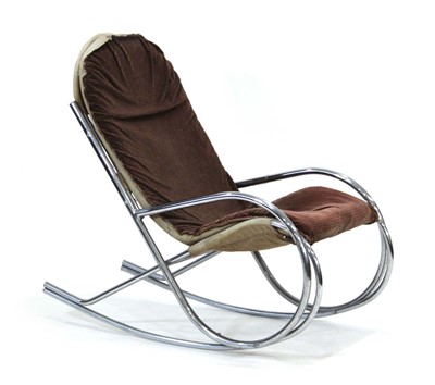 Lot 55 - A 1960/70's tubular rocking chair in the...