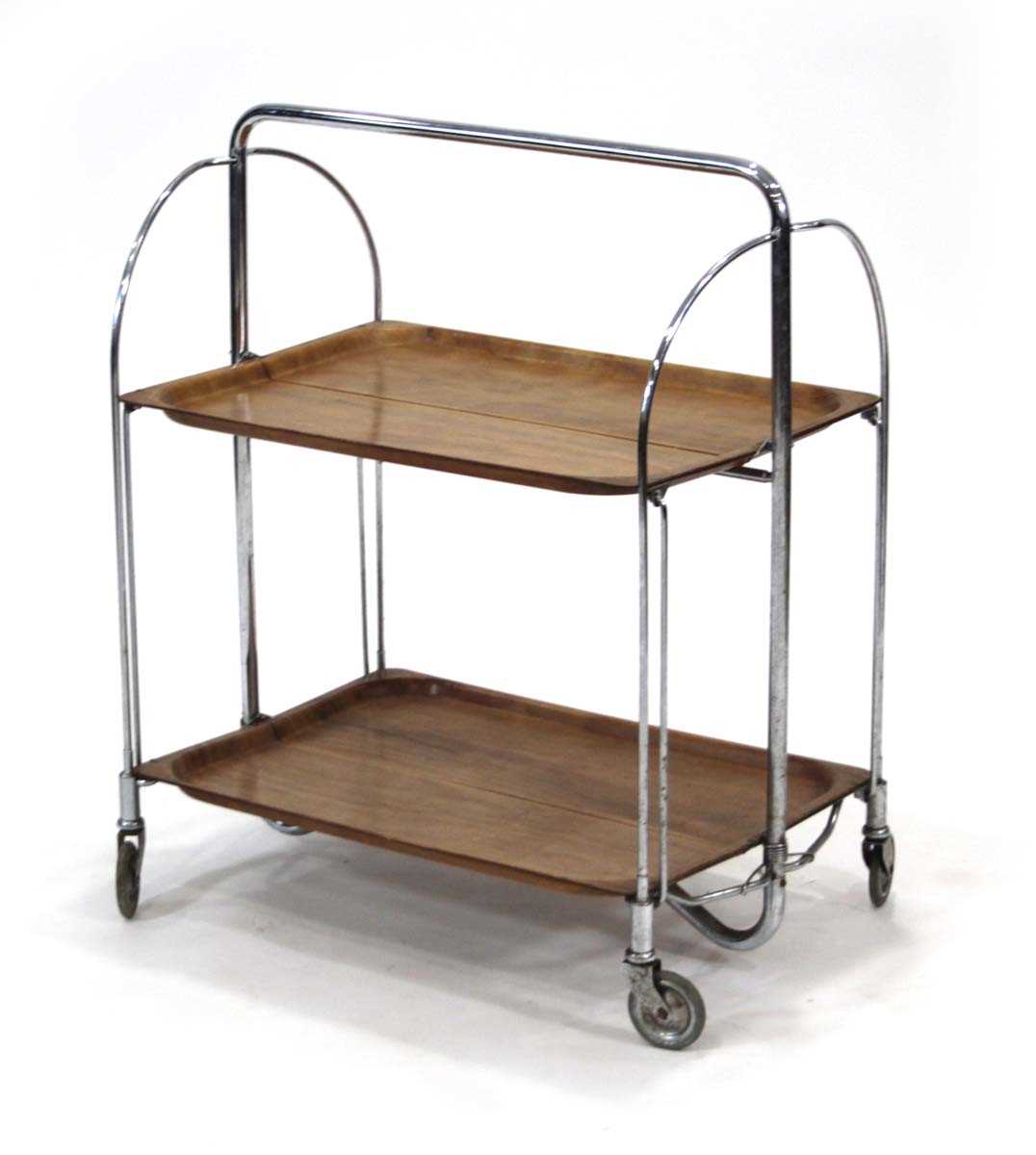 Lot 58 - A German 'Dinett' folding trolley or cart with...