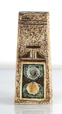 Lot 67 - A Troika Pottery cuboid vase typically...